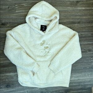 RARE! American Eagle + Disney Collab! Cream Fleece Mickey Mouse Pullover